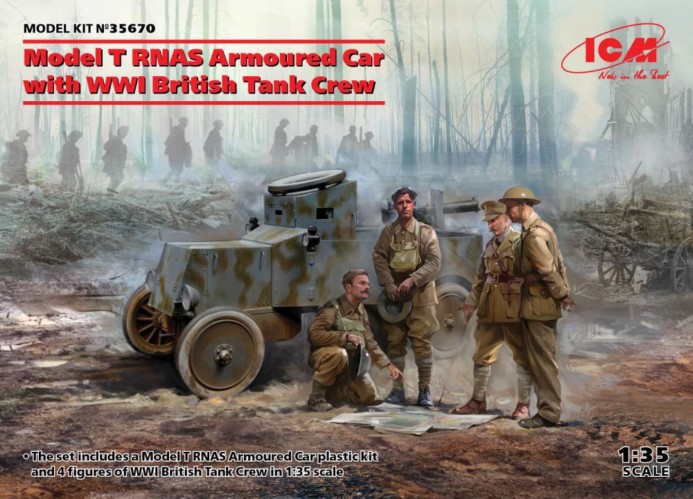 Model T RNAS Armoured Car with WWI British Tank rew von ICM