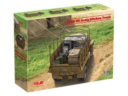 Modell im Maßstab ICM kompatibel mit WWII US ARMY KITCHEN TRUCK KIT 1:35 SCALE ICM35587 241217 von ICM