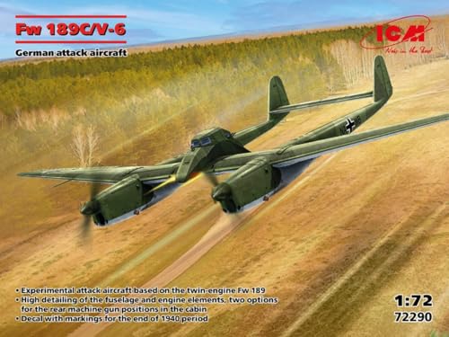 Modell in Maßstab ICM kompatibel mit FW 189C/V-6 GERMAN Anschluss AIRCRAFT KIT 1:72 SCALE ICM72290 241217 von ICM