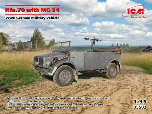 Modell in Maßstab ICM kompatibel mit KFZ.70 WITH MG 34 WWII GERMAN MILITARY VEHICLE KIT 1:35 Modell SCALE ICM35502 241217 von ICM