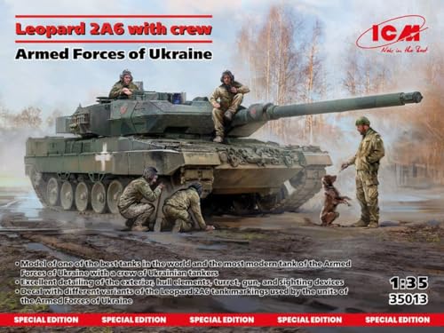 Modell in Maßstab ICM kompatibel mit LEOPARD 2A6 OF THE ARMED FORCES OF UKRAINE W/CREW KIT 1:35 Modell SCALE ICM35013 241217 von ICM