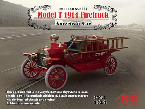 Modell in Maßstab ICM kompatibel mit Modell T 1914 FIRETRUCK AMERICAN CAR KIT 1:24 SCALE ICM24004 241217 von ICM