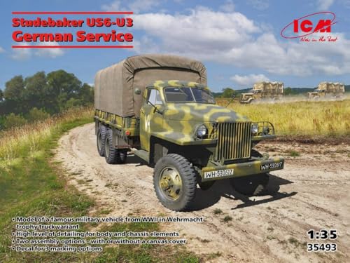 Modell in Maßstab ICM kompatibel mit STUDEBAKER US6-U3 IN GERMAN SERVICE KIT 1:35 SCALE ICM35493 241217 von ICM