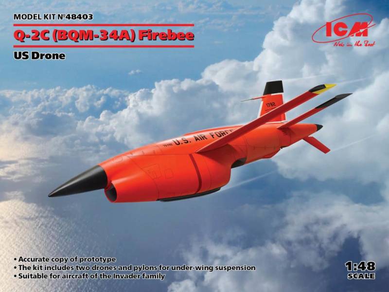 Q-2C (BQM-34A) Firebee, US Drone (2 airplanes and pilons) von ICM