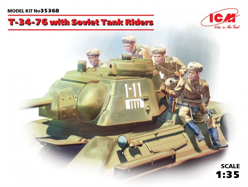 T-34-76 with Soviet Tank Riders von ICM