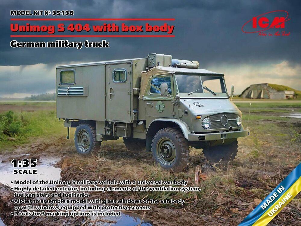 Unimog S 404 with box body - German military truck von ICM