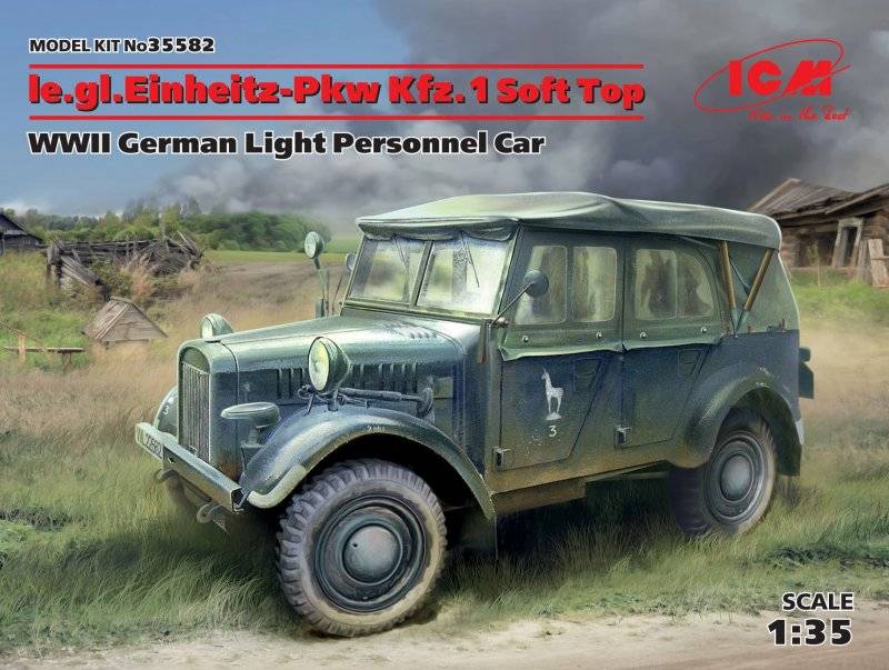 le.gl.Einheitz-Pkw Kfz.1 Soft Top - WWII German Light Personnel Car von ICM