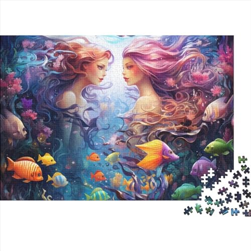 1000 Stück Ocean Princess Kinder Lernen Kognitionsspielzeug, Denksportaufgaben Für Erwachsene, Spiele Aus Holz, Intelligenz-Puzzles 1000pcs (75x50cm) von ICOBES