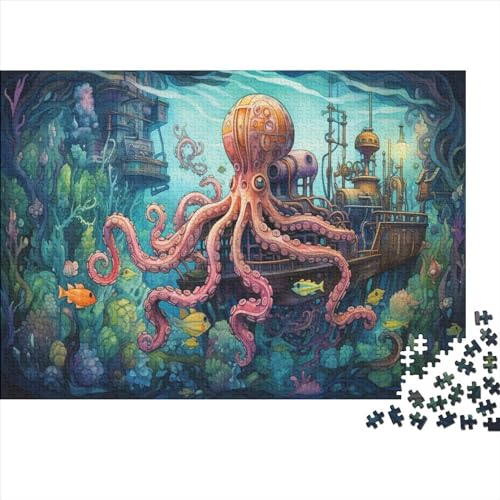1000 Stück Octopus Kinder Lernen Kognitionsspielzeug, Denksportaufgaben Für Erwachsene, Spiele Aus Holz, Intelligenz-Puzzles 1000pcs (75x50cm) von ICOBES