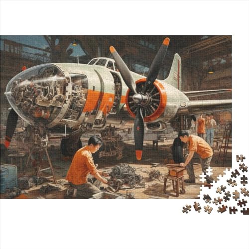 500 Stück Bomber Under Repair Kinder Lernen Kognitionsspielzeug, Denksportaufgaben Für Erwachsene, Spiele Aus Holz, Intelligenz-Puzzles 500pcs (52x38cm) von ICOBES