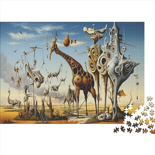 500 Stück Giraffe Kinder Lernen Kognitionsspielzeug, Denksportaufgaben Für Erwachsene, Spiele Aus Holz, Intelligenz-Puzzles 500pcs (52x38cm) von ICOBES