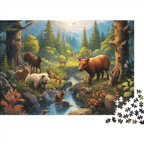 Animal World Puzzle 300 Teile Erwachsene Puzzle Impossible Puzzle Animal World Rivers Forests Lernspiel Herausforderndes Puzzle Für Einzigartiges Holzspielzeug Geschenk 300pcs (40x28cm) von ICOBES