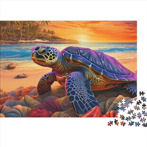 Colorful Turtle Puzzles Für Erwachsene 500 Teile – Impossible Puzzle – Puzzles Für Erwachsene – Puzzle Für Erwachsene – Schwierig – Puzzle – Anspruchsvolles Spiel 500pcs (52x38cm) von ICOBES