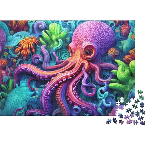 Puzzle 300 Teile Ocean Octopus Puzzles Für Erwachsene 300 Teile Ungelöstes Puzzle 300pcs (40x28cm) von ICOBES
