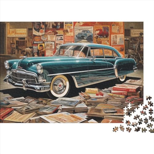 Puzzles Für Erwachsene 1000 Teile Classic Car Magazine Holzpuzzles – Puzzle Zum Anfassen – Familiendekoration 1000pcs (75x50cm) von ICOBES