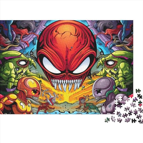 Puzzles Für Erwachsene 300 Teile Alien Spider Holzpuzzles – Puzzle Zum Anfassen – Familiendekoration 300pcs (40x28cm) von ICOBES