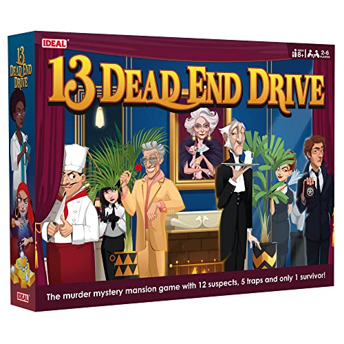 IDEAL 13 Dead End: The Murder Mystery Mansion Game with 12 Suspects, 5 Traps and only 1 Survivor! | Family Games | for 2-6 Players | Ages 8+ von IDEAL