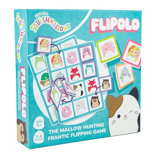 IDEAL Squishmallows Flipolo-Spiel: das Frantic Flip Matching-Spiel, Familienspiele, für 2-4 Spieler, ab 5 Jahren IDEAL Squishmallows Flipolo-Spiel: das Frantic Flip Matching-Spiel, Familienspiele, für 2-4 Spieler, ab 5 Jahren von IDEAL