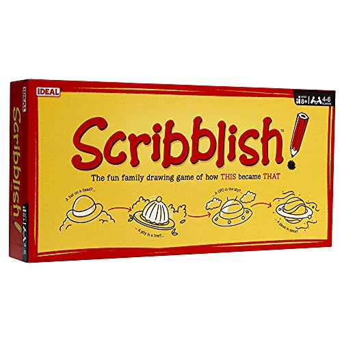 Ideal , Scribblish: The Fun Family Drawing Game of How This Became That!, Family Games, for 4-6 Players, Ages 8+ von IDEAL