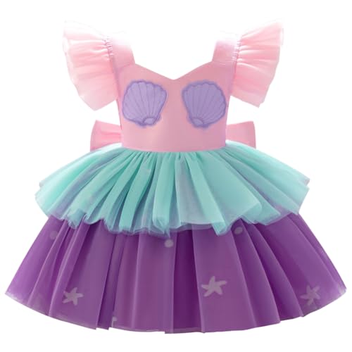 IDOPIP Mädchen Prinzessin Kostüm Halloween Taufkleid Prinzessinenkleid Karneval Verkleidung Outfit Für Karneval Weihnachten Mottoparty Cosplay Baby Kleider 6 Monate-3 Jahre bunt 12-18 Monate von IDOPIP