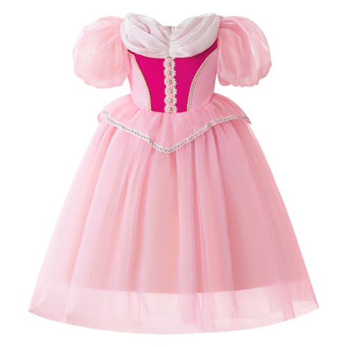 IDOPIP Mädchen Prinzessin Kostüm Halloween Taufkleid Prinzessinenkleid Karneval Verkleidung Outfit Für Karneval Weihnachten Mottoparty Cosplay Baby Kleider 6 Monate-3 Jahre rosa 12-18 Monate von IDOPIP