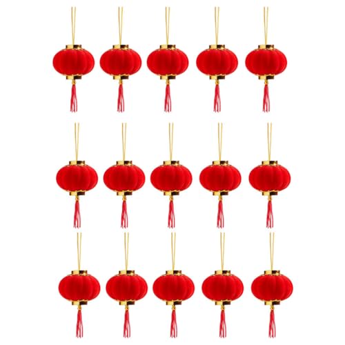 IEEDFJKK 30 Stück/Menge, festliche Atmosphäre mit chinesischen Frühlingsfest Hängelaternen, Cord Laterne für das chinesische Neujahr, Rot, 3 * 3cm von IEEDFJKK