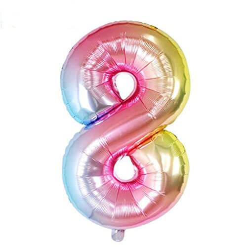 IEEDFJKK Zahlenballon, kugelförmige Geburtstagsfigur, Partyzubehör, Hochzeitsdekorationen, Jubiläumszubehör, wunderbare Verzierung, Steigungsrampe8 von IEEDFJKK