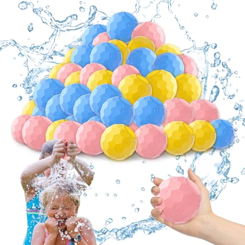 IEEILULU 15 Stück Wasserbomben Selbstschließend,Wiederverwendbare Wasserbomben,Wasserballons Splash Bälle für Kinder Erwachsene Outdoor-Aktivitäten Wasserspiele Sommer Spaß Aktivität(Hexagon) von IEEILULU