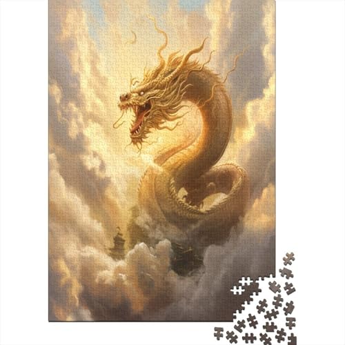 Drache Puzzlespiel 1000 Teile, Puzzle Erwachsene 1000 Teile, Impossible Puzzle GesKükenlichkeitsspiel Für Die Ganze Familie, Puzzle Erwachsene 1000 Teile Puzzel 1000pcs (75x50cm) von IEJKLUVWX