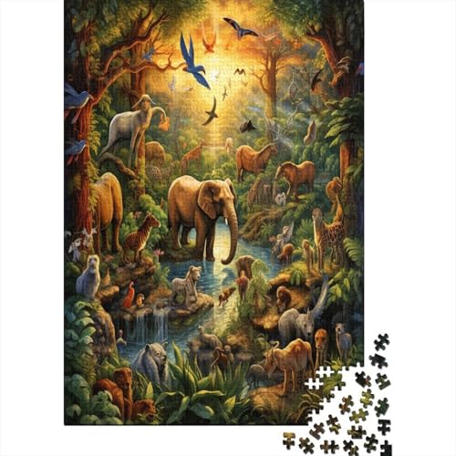 Dschungeltiere Puzzle 1000 Teile, Erwachsene, Klassische Puzzle, Impossible Puzzle,GesKükenlichkeitsspiel Für Die Ganze Familie Erwachsenenpuzzle Ab 14 Jahren Puzzel 1000pcs (75x50cm) von IEJKLUVWX