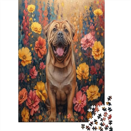 Französische BullHUNDge Puzzle 1000 Teile,für Erwachsene, Impossible Puzzle,farbenfrohes Legespiel,GesKükenlichkeitsspiel Für Die Ganze Familie,Erwachsenenpuzzle Puzzel 1000pcs (75x50cm) von IEJKLUVWX