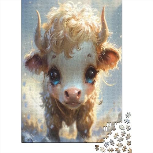 Hochlandrinder Puzzle 1000 Teile,Puzzlespiel Für Erwachsene,Impossible Puzzle,Puzzle GesKükenlichkeitsspiel Für Die Ganze Familie, Geschenke Für Männer/Frauen Erwachsenen Puzzel 1000pcs (75x50cm) von IEJKLUVWX