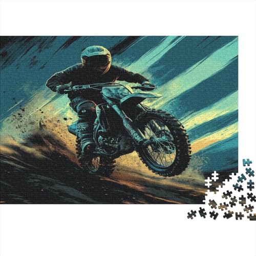 Kreuz-Country Motorcycle Puzzlespiel 1000 Teile Jigsaw Puzzle 1000 Puzzle FüR Erwachsene Kinder Senioren Erwachsenen Puzzlespiel Puzzel 1000pcs (75x50cm) von IEJKLUVWX