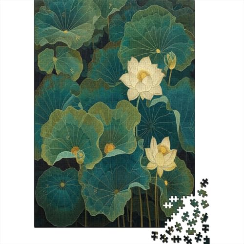 Lotus Puzzle 1000 Teile,Puzzle Für Erwachsene, Impossible Puzzle, GesKükenlichkeitsspiel Für Die Ganze Familie,Puzzle Legespiel- Erwachsenenpuzzle Puzzel 1000pcs (75x50cm) von IEJKLUVWX