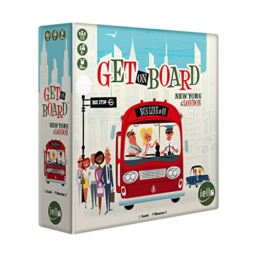 iello IEL51827 Get on Board: New York & London (englisch) Brettspiele, Einheitsgröße von IELLO