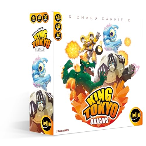 iello |King of Tokyo Origins | Gesellschaftsspiel für 2–4 Spieler ab 8 Jahren | 30 Minuten Spielzeit | Strategisches Würfelspiel voller Chaos und Zerstörung von IELLO