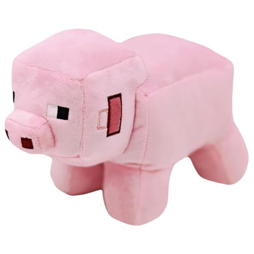 IFHDO Mine-Craft Plüschtiere,28CM Charaktere Pig Doll,Mine-Craft Plüschtiere Sind Von Videospielen Inspiriert,Home Dekor Cartoon Schwein Plüsch Spielzeug Gefüllte für Fans Kinder und Spielbegeisterte von IFHDO