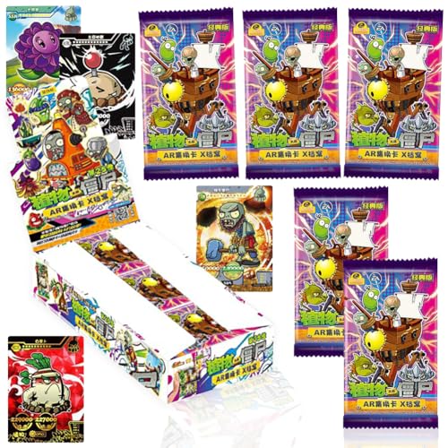 IFHDO Plandfgts vs. Zomgrtbies Anime Karten, 240 Stück Plaxmhnts vs. Zomdfqbies Sammelkarten Karten Set Cartoon Trading Cards Kartenspiel Booster Pack Card Box Geburtstagsgeschenk Für Anime Fans von IFHDO