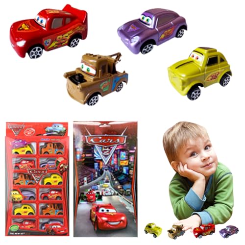 IFHDO Spielzeugauto Set, 12 Stück Kinderidee Spielfahrzeuge, Car Toys als Geburtstag Mini Auto Spielzeug Lightning car Spielzeug, Kinderspielzeug Fahrzeuge für Kinder Jungen Mädchen von IFHDO