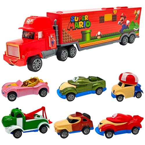 IFHDO Super Marrio Automodell, 7 Stück Kinderidee Spielfahrzeuge, Car Toys als Geburtstag Mini Auto Spielzeug Lightning car Spielzeug, Kinderspielzeug Fahrzeuge für Kinder Jungen Mädchen von IFHDO