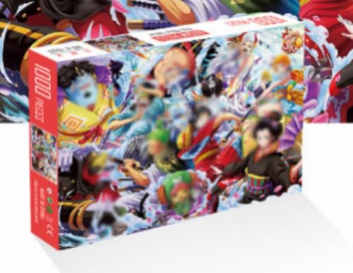 Puzzle Anime Puzzle 1000 Teile Film Puzzle Lu-ffy Puzzle Anime Puzzle Herausforderndes Puzzle Großes Foto Poster Puzzle Farbenfrohes Legespiel für Anime Fans Erwachsene und Kinder von IFHDO