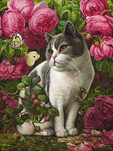 IGHSNZUH 1000 Teile Erwachsene Puzzle Holzpuzzle, Brain Challenge Puzzle-Rollmatte Für Kinder, Katze Und Blume, Puzzle-Sets Für Familie, Eltern-Kind-Spiele, Intelligenz-Puzzles/-/1500 Stück von IGHSNZUH