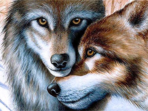 IGHSNZUH 1000 Teile Erwachsene Puzzles Holzpuzzle, Tierserie Wolfskopfbild, Springender Delphin, Brain Challenge-Puzzles Für Kinder, Eltern-Kind-Spiele, Intelligenz-Puzzles von IGHSNZUH