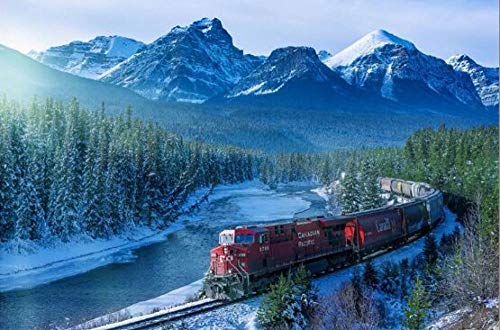 IGHSNZUH 1000 Teile Erwachsene Puzzlespuzzles Für Erwachsene Holzpuzzle Eltern-Kind-Spiele,Snow Mountain Train Puzzle-Sets Für Familienbild-Puzzle Lernspielzeug/-/1500 Stück von IGHSNZUH