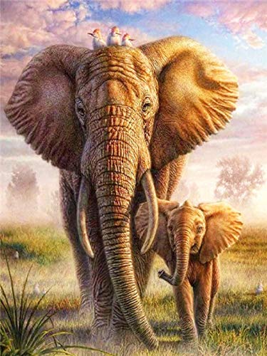 IGHSNZUH 1000 Teile Puzzle Für Erwachsene, Tierserie Happy Elephant Holzfamilien-Puzzleset, Gehirn-Challenge-Puzzlespiele Für Kinder, Puzzlespielzeug Für Die Intellektuelle Eltern-Kind-Bildung, Wand von IGHSNZUH