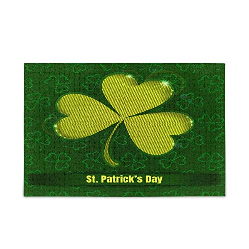 IGHSNZUH 1000 Teile Puzzles St. Patrick Day Kleeblatt-Puzzle, Lustiges Spielzeug-Familienspiel Zum Pädagogischen Intellektuellen Dekomprimieren/Mehrfarbig/500 Stück von IGHSNZUH