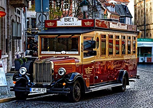 IGHSNZUH 1000 -Teilige Puzzles Alte Bus 1000 Stück Puzzle Pädagogische Intellektuelle Dekomprimierende Familie Familienspiel 38X26 cm von IGHSNZUH