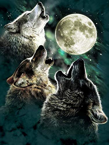 IGHSNZUH 1000-Teiliges Puzzle Für Erwachsene, Familienpuzzleset „Tierreihe Wolf Heulen“ Aus Holz, Gehirn-Challenge-Puzzlespiele Für Kinder, Puzzlespielzeug Zur Intellektuellen Eltern-Kind-Bildung, W von IGHSNZUH