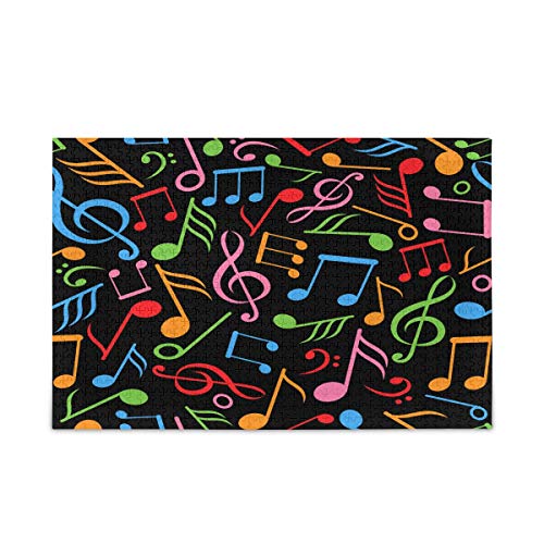 IGHSNZUH 500 Pcs Puzzles Bunte Musik Note Puzzle, Lustiges Spielzeugfamilienspiel Für Pädagogische Intellektuelle Dekomprimierung/Mehrfarbig/1000Pieces von IGHSNZUH