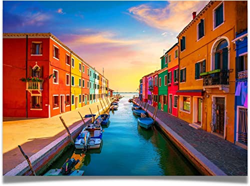 IGHSNZUH 500-Teiliges Puzzle Für Erwachsene, Venedig, Italien, Kanal, Pädagogisches Und Stressabbau-Puzzle, Kreative Heimdekoration, Geschenke/Kanal In Venedig Italien/1000 Stück von IGHSNZUH